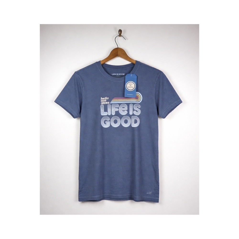 Life is Good T Shirt Women's XL Retro Vibes Beach Summer Vacation‎ Casual NEW
